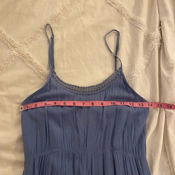 Tobi Light Blue Crochet Boho Sleeveless Maxi Dress - Picture 8 of 12